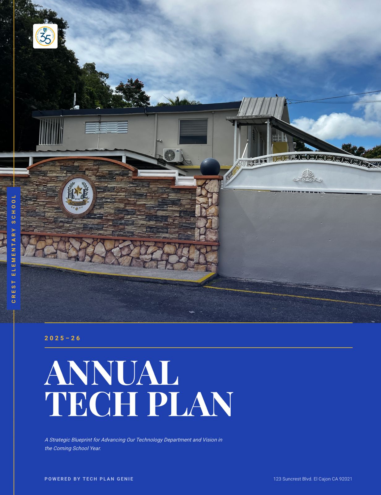 Cover of the Annual Tech Plan 2025&ndash;26.